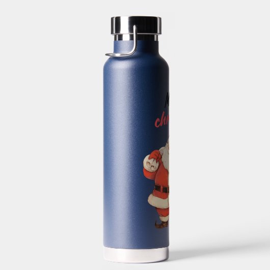 Jolly Santa Claus met vrolijke kersttekst Waterfles (Rechts)