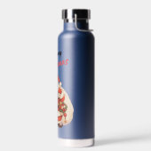 Jolly Santa Claus met vrolijke kersttekst Waterfles (Links)