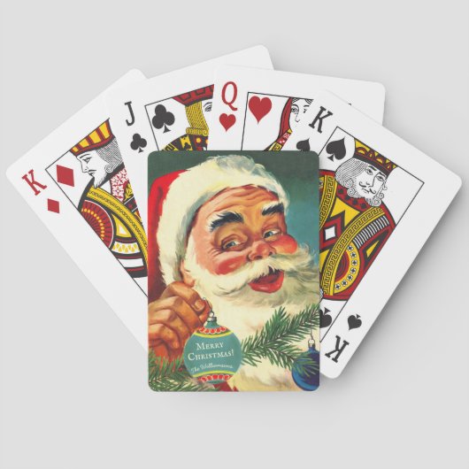 Jolly Santa Claus Persoonlijk Pokerkaarten (Achterkant)