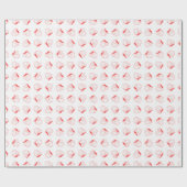 Jolly Santa Claus Red en White Kerstmis Cadeaupapier (Vlak)