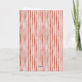 Jolly Santa Claus Red Stripes Christmas Kaart (Achterkant)