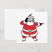 Jolly Santa Claus roept rendieren op Kerstmis Feestdagenkaart (Voorkant / Achterkant)