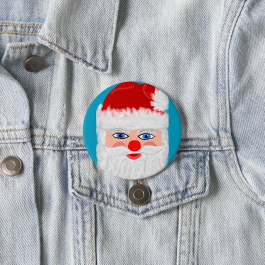 Jolly Santa Claus Ronde Button 7,6 Cm (In situ)