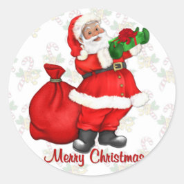 Jolly Santa Claus Ronde Sticker