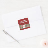 Jolly Santa Claus Square Stickers (Envelop)