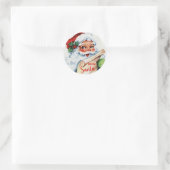 Jolly Santa Claus VAN SANTA Ronde Sticker (Tas)