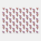 Jolly Santa Claus Waving Union Jack Inpakpapier Vel (Voorkant 3)