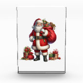 Jolly Santa Claus with gift sack Fotoblokken (Voorkant)