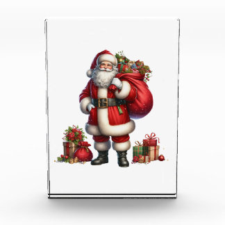Jolly Santa Claus with gift sack Fotoblokken