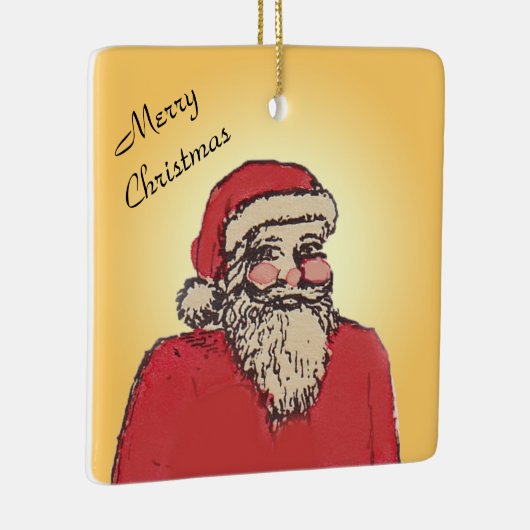Jolly Santa Claus with Your Text Keramisch Ornament (Rechts)