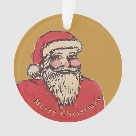 Jolly Santa Claus with Your Text Ornament (voorkant)