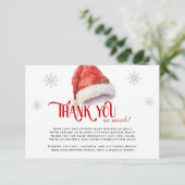 Jolly Santa Diaper Raffle Baby shower Bedankkaart (Staand voorkant)