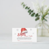 Jolly Santa Diaper Raffle Baby shower Informatiekaartje (Staand voorkant)