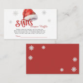 Jolly Santa Diaper Raffle Baby shower Informatiekaartje (Voorkant / Achterkant)