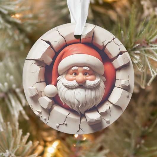 Jolly Santa Double-Sided Christmas Ornament (Boom)
