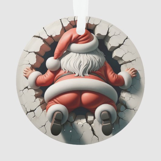Jolly Santa Double-Sided Christmas Ornament (achterkant)