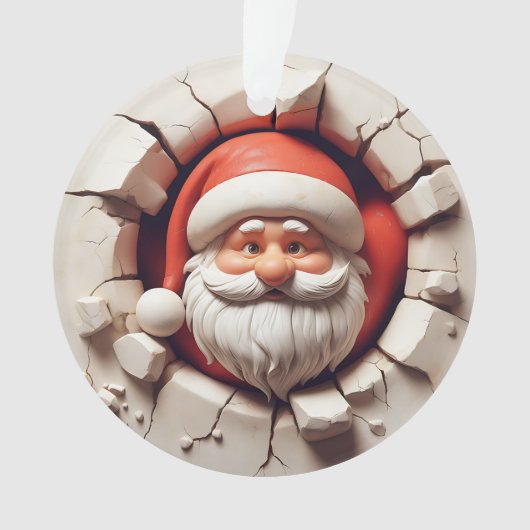 Jolly Santa Double-Sided Christmas Ornament (voorkant)