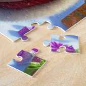 Jolly Santa en Rendier met Kerstspeelgoed Legpuzzel (Zijkant)