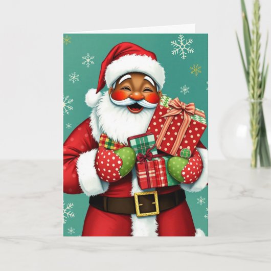 Jolly Santa Feestdagen Kaart (Voorkant)