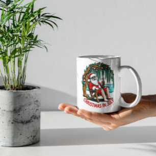 Jolly Santa Genieten van een biertje Koffiemok