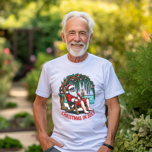 Jolly Santa Genieten van een biertje T-shirt