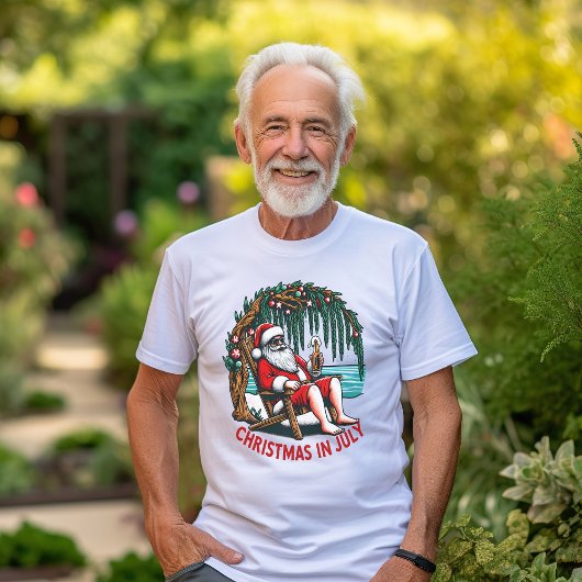 Jolly Santa Genieten van een biertje T-shirt