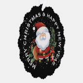 JOLLY SANTA, GEPERSONALISEERDE KERST ORNAMENT KAART (Rechts)