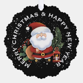 JOLLY SANTA, GEPERSONALISEERDE KERST ORNAMENT KAART