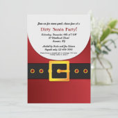 Jolly Santa Gift Exchange Party - Uitnodiging (Staand voorkant)