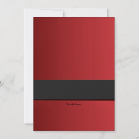 Jolly Santa Gift Exchange Party - Uitnodiging (Achterkant)