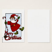 Jolly Santa Gift label Visitekaartje (Voorkant /achterkant)