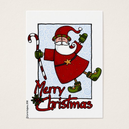 Jolly Santa Gift label Visitekaartje (Voorkant)