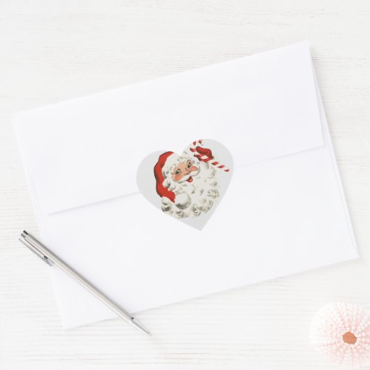  Jolly Santa Hart Sticker (Envelop)