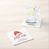 Jolly Santa Hat Baby shower drinken bar Kartonnen Onderzetters (Insitu)
