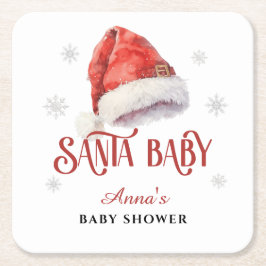 Jolly Santa Hat Baby shower drinken bar Kartonnen Onderzetters