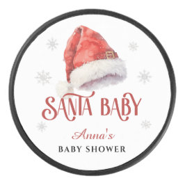 Jolly Santa Hat Baby shower gastensouvenir cadeau Hockey Puck