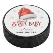 Jolly Santa Hat Baby shower gastensouvenir cadeau Hockey Puck (3/4)