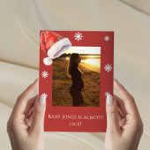 Jolly Santa Hat Baby shower Kaart