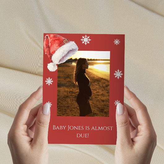 Jolly Santa Hat Baby shower Kaart