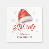 Jolly Santa Hat Baby shower Servet (Voorkant)