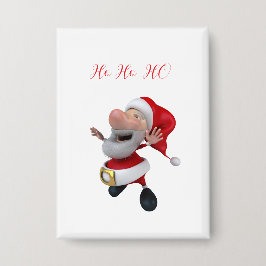 Jolly Santa Ho Ho  Button