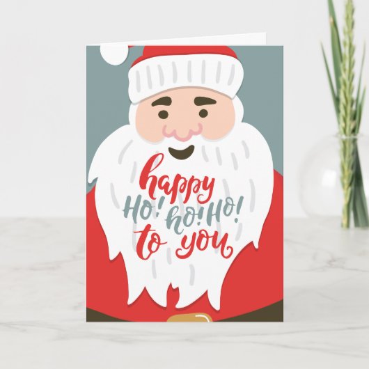 Jolly Santa Ho Ho Ho Xmas Greeting Kaart (Voorkant)