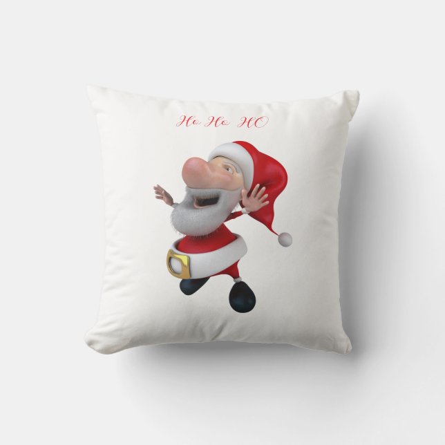Jolly Santa Ho Ho  Kussen (Voorkant)