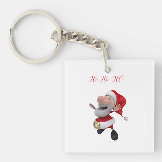Jolly Santa Ho Ho Sleutelhanger (voorkant)