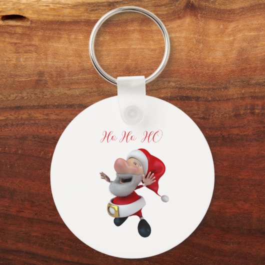 Jolly Santa Ho Ho Sleutelhanger (Achterkant)