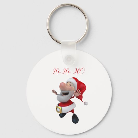 Jolly Santa Ho Ho  Sleutelhanger (Achterkant)
