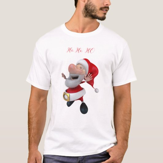 Jolly Santa Ho Ho T-shirt (Voorkant)