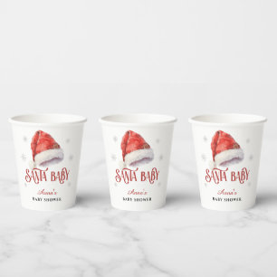 Jolly Santa Hoed Baby Shower  Papieren Bekers