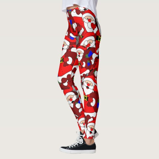 Jolly Santa Holiday Leggings (Links)