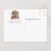 Jolly Santa Holiday verhuizen Aankondigingskaart (Achterkant)